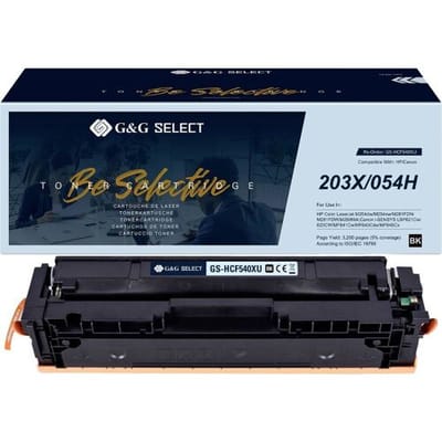 G&G Toner vervangt Canon, HP 203X Compatibel Zwart CF540X/Cartridge 054H Black GS-HCF540X(U)