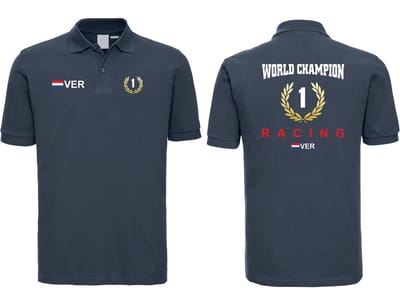 Polo World Champion 1 | Max Verstappen / Red Bull Racing / Formule 1 Fan | Wereldkampioen | Navy | maat S