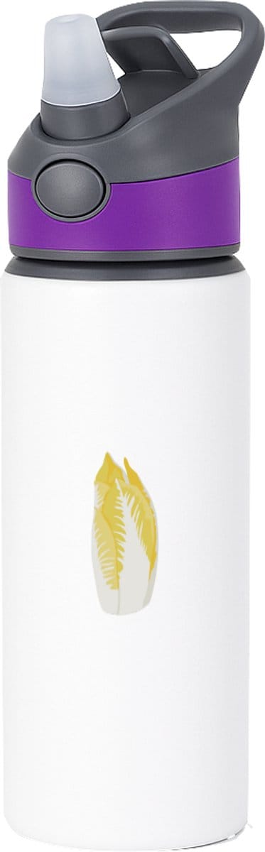 Hacebo® - Witlof waterfles met rietje paars - Eten & drinken - junkfood - Liefhebbers van groente en fruit - Groente - gezond eten - eten - water fles - 650ML