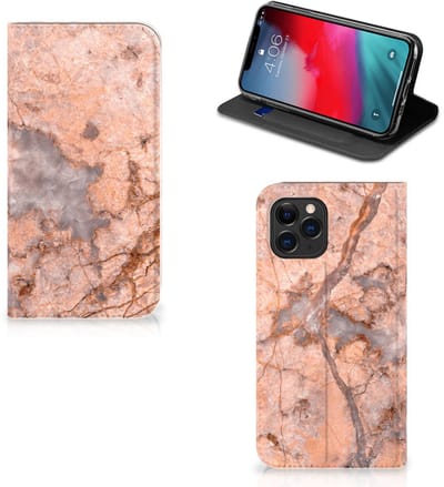 Apple iPhone 11 Pro Standcase Marmer Oranje