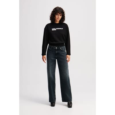 Karl Lagerfeld Relaxed Denim Washed Blue Black Taglia: W25L32 | Pantaloni Outlet | Donna | Blu