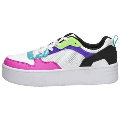 Skechers Court High - Classic Crush Unisex Sneakers - Wit/Zwart/Multicolour