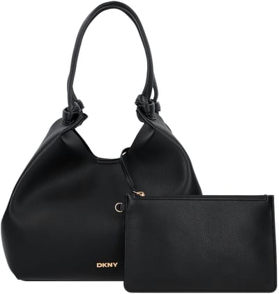 DKNY handtas schoudertas Paula Tote Bag Blk / Gold zwart