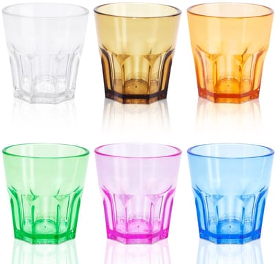 SnelShoppen - 6 Stuks Kindercups Kleurrijke Plastic Drinkbekers Set, Herbruikbare en Vaatwasmachinebestendige Glazen, 160ml, Perfect voor Feest, Campi