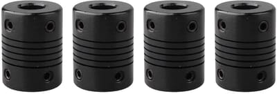 Flexibele asfittingen voor stappermotoren - Aluminium koppeling 5MM tot 8MM - 4 stuks, ideaal voor motorverbindingen en mechanische toepassingen