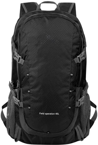 Hiking Rugzak 40L - Lichtgewicht Outdoor Backpack - Waterafstotende Wandelrugzak - Zwart