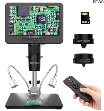 RFWR® Digitale Microscoop met 2000x Zoom en UHD Video-opname - Multifunctionele Microscoop voor Solderen, Onderzoeken en Educatie