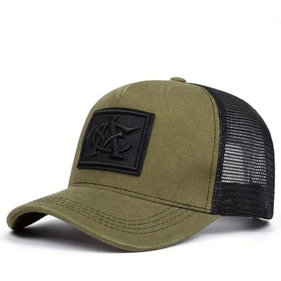 Nouveau Simple Mode Respirant Maille Chapeau Ca Brodé Hip Hop Chapeau Extérieur Quotidien Loisir Décoration Chapeau Unisexe Casquette de Baseball black