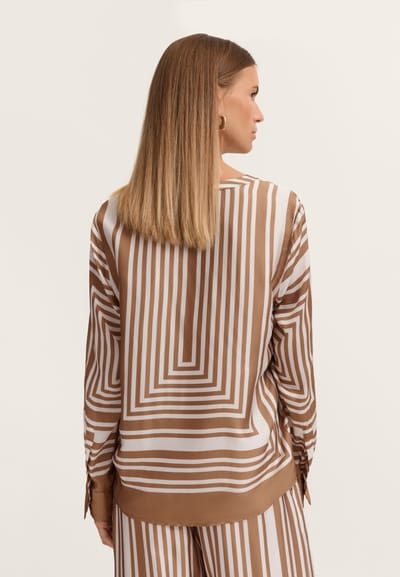 Bugatti Damen Blouse Modern Fit met grafische print