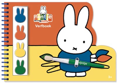 Nijntje knutselboek tekenen en schilderen, incl. kwast en 4 kleuren verf - peuter kleuter - vakantieboek - vanaf 3 jaar - Bambolino Toys