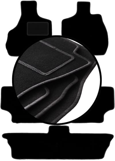 Set veloursmatten voor: Chrysler Voyager IV 7-zits (2000-2008)