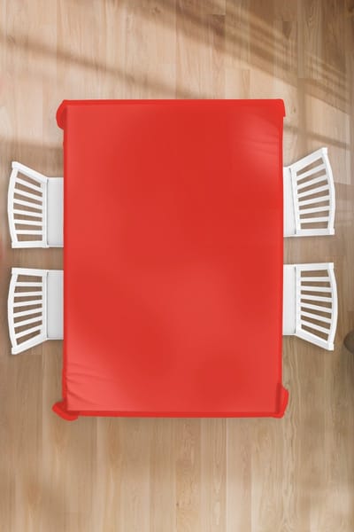 Tafelkleed - Tafellaken - 130x200 cm - Rood - Kleur - Effen - Binnen en Buiten