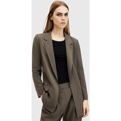 AllSaints Aleida Tri Blazer Tarmac Green Maat: 4 | Blazers Outlet | Dames | Bruin