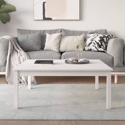 vidaXL - Salontafel - 100x100x40 - cm - massief - grenenhout - wit