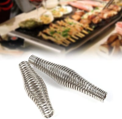 Roestvrijstalen veerhandgreep voor BBQ en grillaccessoires - 4.3"/5.5" handgreep voor houtkachels en rokers (14 cm)