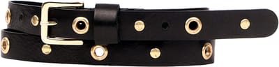 Petrol Industries Riem Meisjes - Broekriem - Verstelbaar - Leer - Goud - 85 cm - S