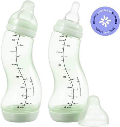 Difrax Babyfles Natural - 250 ml - Wit - 2 Stuks - S-fles - Anti Koliek