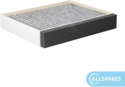 AllSpares CleanAir Koolstoffilter voor afzuigkappen geschikt voor Bosch 11049701 - DHZ5326 en Siemens LZ53251 (202x237x40mm)