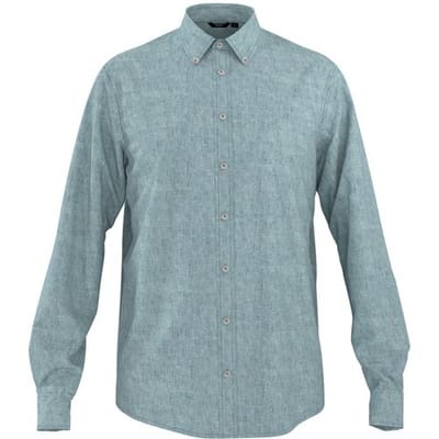 ESMARA MEN Linnen heren overhemd (Blauw, M (39/40))
