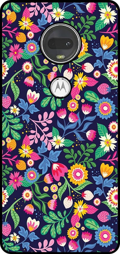Smartphonica Telefoonhoesje Geschikt voor Motorola Moto G7 met bloemen opdruk - TPU backcover case flower design geschikt voor Motorola Moto G7