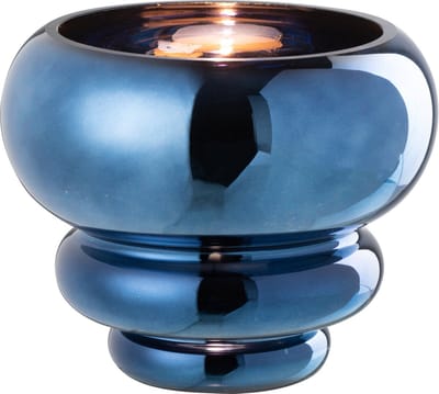 J-Line theelichthouder/vaas Julia - glas - blauw