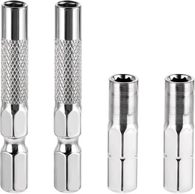 Hex Schroevendraaier Bits Adapter 1/4 Inch naar 4mm voor Micro Bits - Ideaal voor Huishoudelijke, Auto en Machine Reparaties
