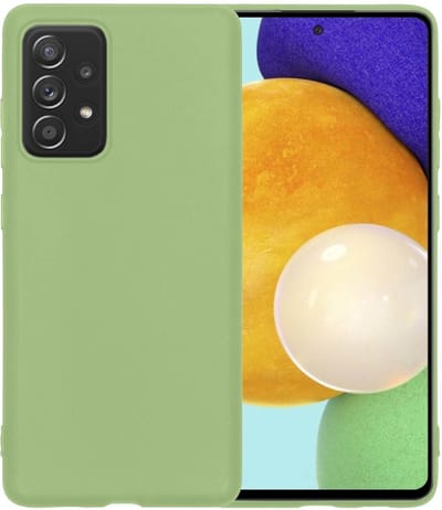 Hoesje - Geschikt voor Samsung Galaxy A52 - Sterk & Shockproof - Hoes Cover - Siliconen Case - Telefoonhoesjes - Groen