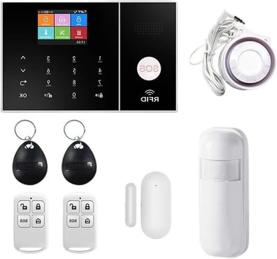Draadloos Alarmsysteem - Home Security - Huis Beveiligen - Wifi GSM Connectie - 99 Zones - Zwart