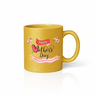 Happy Mother's Day Luxe Gouden Mok - 330ml Glanzend Goud Keramische Koffiemok - Exclusief Moederdag Cadeau