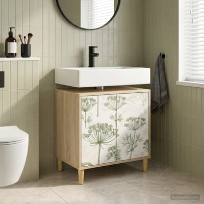 vidaXL - Badkamerkast - GOTHA - Sonoma - 60 - x - 40 - x - 60 - cm - Bewerkt - hout