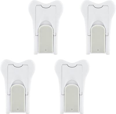 Set van 4 Veiligheidsloten voor Schuifdeuren en Ramen, Kindveilige Sloten voor Babybescherming en Beveiliging
