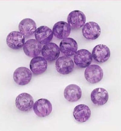 Crackle Kralen Lila - Paarse Kralen - 8mm - 20 Stuks