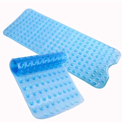 Dailygoods- Badmat Antislip 100 x 40 cm - Douchemat met Zuignappen - Veilig voor Gevoelige Huid - Multifunctionele Mat - Huidvriendelijk Rubber - Ideaal voor Badkamer en Keuken