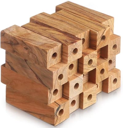 Wood Pen Twist Set, 20 Pre-Drilled 7mm Blanks for Turning Pens, Unprocessed Pens for DIY and Marker Production - ShopVlot