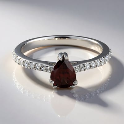 Cavill - Zilveren ring met roze zirkoon 0 895 ct - 925 Sterling zilver platina geplateerd - elegante damesring met sprankelende zirkonen 1 189 ct