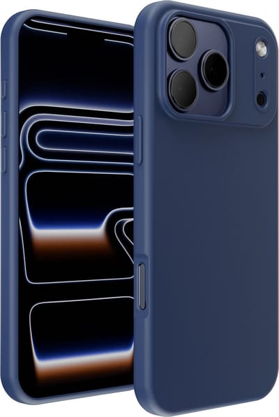 Hoesje geschikt voor Apple iPhone 17 Pro hoes Blauw - backcover - optimale bescherming - Dark Blue