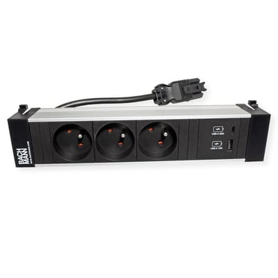BACHMANN POWER FRAME M 3xUTE 1xUSB A&C 22W 0,2m GST18
