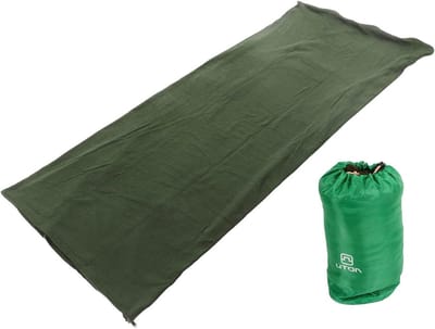 Fleece Slaapzak - Deken Slaapzak - Kamperen Buiten - Huidvriendelijk Warm - 180x150cm - Groen