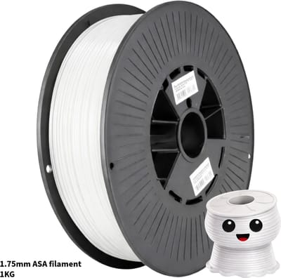 ASA WIT 3D Printer Filament 1.75 mm - Hoge Kwaliteit en Duurzaam - Compatibel met Creality, Bambu Lab, Esun en Andere 3D Printers - Perfect voor 3D Printen van Prototypes, Modellen en Accessoires - voor Professioneel en Thuisgebruik