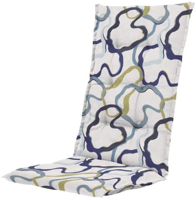 4 x Tuinkussen hoge rug Madison 123 x 50cm Blaze Blue | Madison tuinstoelkussens