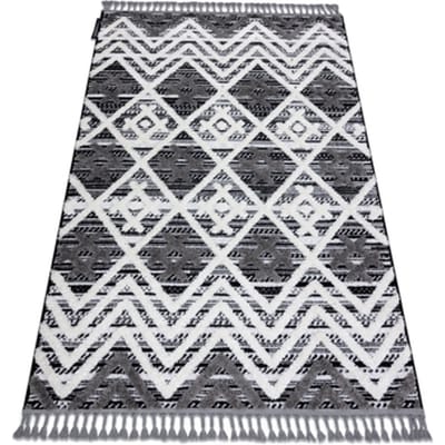Kleden Rugsx Tapijt MAROC P642 Ruit Zigzag grijskleuring / 120x170 cm