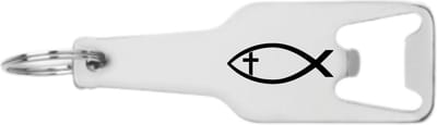 Akyol - ichtus flesopener - Ichtus - christelijk - vis - jezus christus - degene die christelijk zijn - christendom - bijbel - geloof - 105 x 25mm