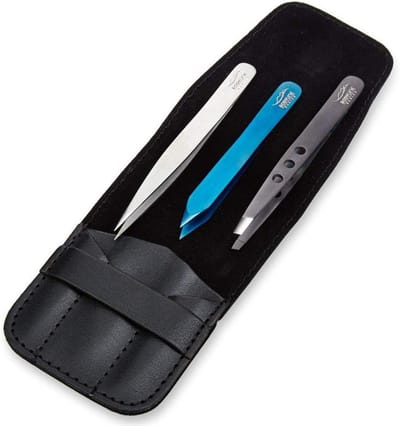 Roestvrijstalen Pincetten - Precisie Tools - Gezichtsverzorging - Duurzame PVD-coating - Blauw