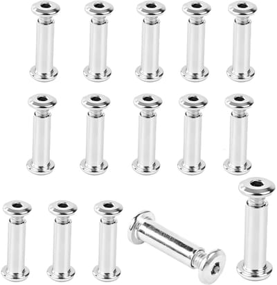 30 Stuks Φ8 Verbinding Schroeven en Bouten met M6 Schroefdraad, Voor Meubelverbindingen en Bevestigingen, Geschikt voor Kasten en Meubels (26-32mm)