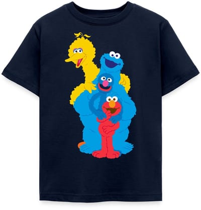 Sesamstraat Elmo Grobi Koekiemonster En Bibo T-Shirt Kinderen