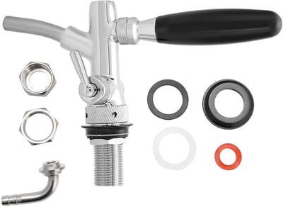 Dailygoody - Verstelbare Bierkraan - G5/8 Chroom Plated Dispenser - Met Stroomcontrole voor Gemakkelijk Tapbier - Perfect voor Thuisgebruik - Geschikt...
