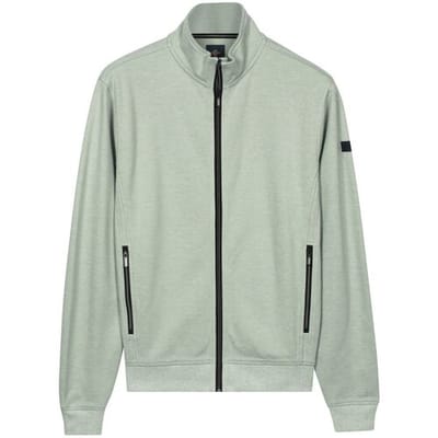 Baileys Vest Sweat Full Zip Fine Two-Tone Misty Green / male