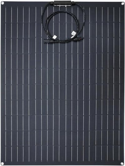Zonnepaneel - Zonnecel lader - Kamperen thuis - Semi-flexibel waterdicht - 860x660mm - Zwart