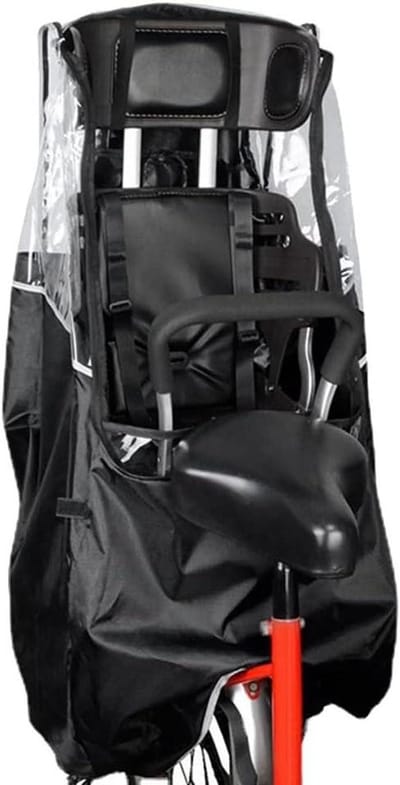 Fiets Kind Zadelhoes - Regenhoes Achter - Bescherming Regen - Meer Ruimte Binnen - 55 x 45 x 78 cm