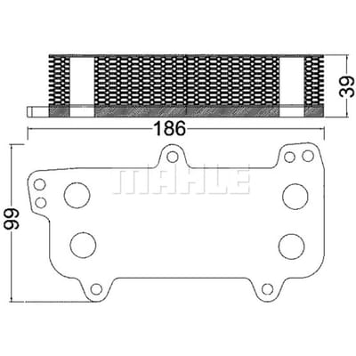 Olie radiator, motorolie MAHLE CLC 187 000S